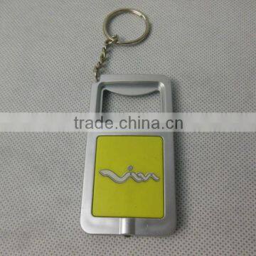 Promotional flashing led bottle opener keychain