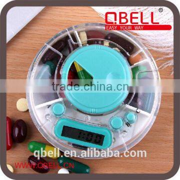Travel Pocket Plastic Pocket Electric Grid Pill Box / Timing Pill Box/pill Storage Cases