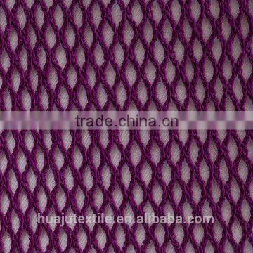 100% sueded cotton air mesh fabric with purple color