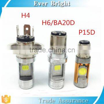 6000K LED Hi/Lo Beam Headlight Front Light H4 H6 BA15D BA20D Bulb Lamp For Motorcycle 12V 24V Lights