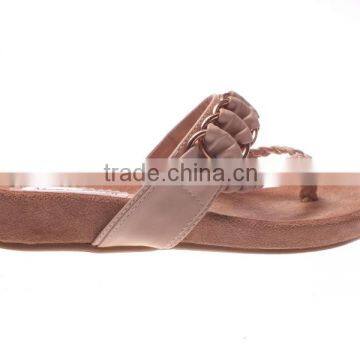 Fancy design cork sole shoes for women flip-flop