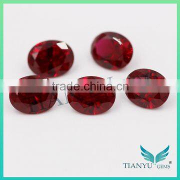 Russian Material Synthetic Colored Stones Ruby Gems #8 Oval Cut Lab Creat Red Corundum Gems for Jewellry Price Free Samples photo-4