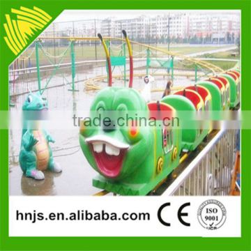 Kids game rides machine budworm pully ride roller coster