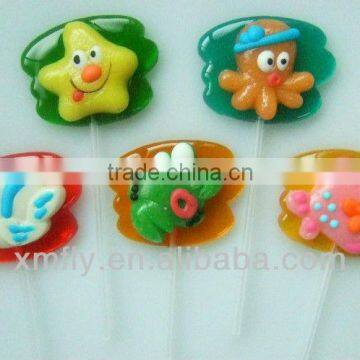 Cartoon Shape Jelly Lollipop Gummy Lollipops