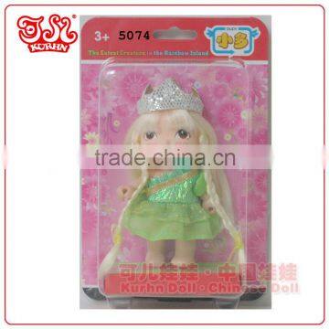 3.5 inch plastic mini fashion fairy baby doll toy / child love dolls