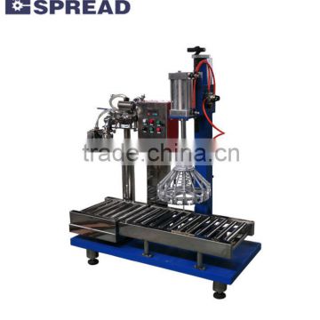 Semi automatic filling machine for decorative coatings