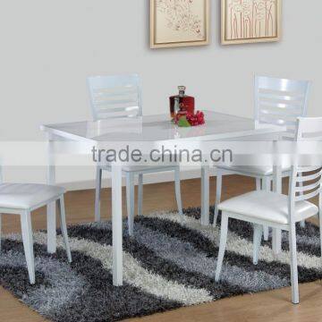 Newest Design Fashion White Metal Dining Set