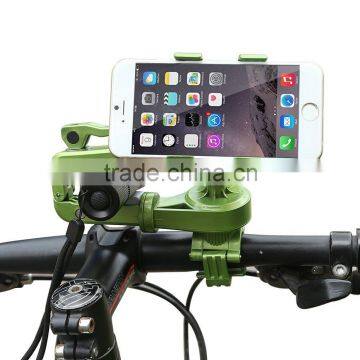 360 Degree Rotation 2 in1 Universal Motorcycle Bike Mount Holder For Mobile Phones And LED Flashlight