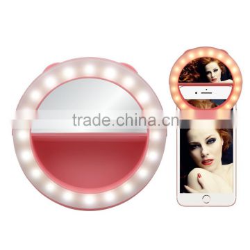 Round shape Selfie Portable Flash LED Camera Ring Light for makeup