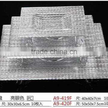 China Reusable Rectangle PC Fruit Plate