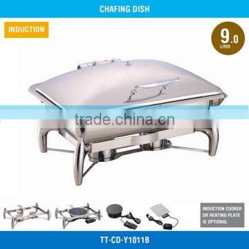 TT-CD-1011B, 9 L, Stainless Steel Cover, Mechanical Hinge, Electric Chafing Dish