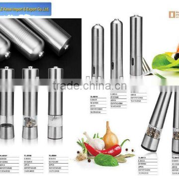 Automatic Pepper Mill ,stainless steel electric spice grinder salt and pepper mill