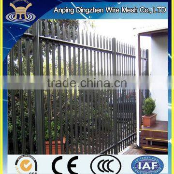 backyard grass protection palisade steel fence supplier(china factory&ISO9001)