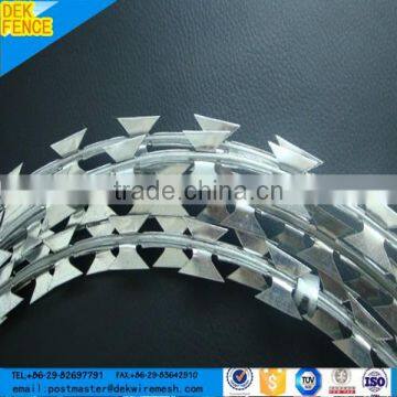 High Security Prison Jail fence with barbed razor wire
