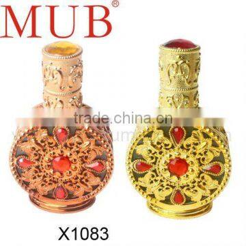 Restrained Elegance Travel Durable Round Metal /Alloy Perfume Arabia Bottles