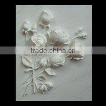 Carving Flowers Marble Relief