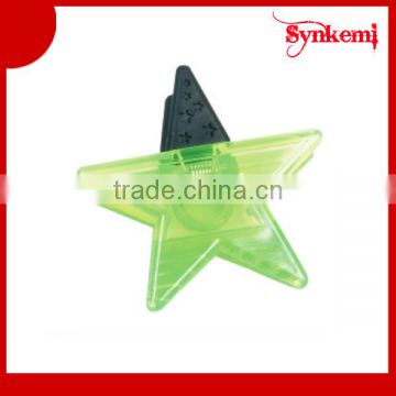 Clear plastic star shaped paper clip