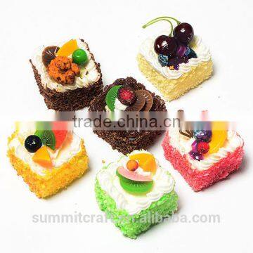 Artificial resin mini cake custom food fridge magnet