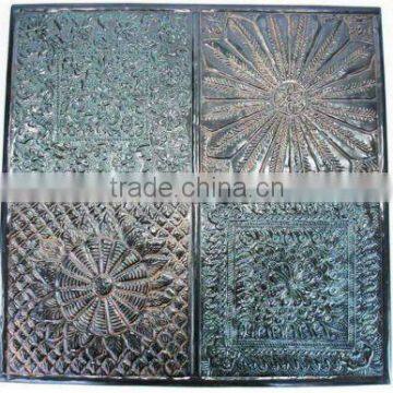 Hand Embossed Metal Wall Decorative plates Lightweight