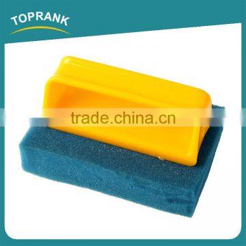 Toprank Customized Colorful Rectangle Shape Kitchen Cleaning Pads Dish Pot Cleaning Sponge Scouring Brush With Plastic Handle photo-2