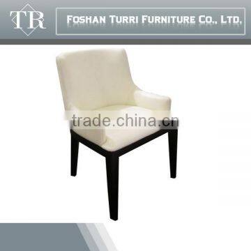 high glossy white pu leather dining chair