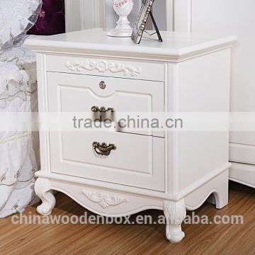 2015 luxury refined wooden bedside cabinet