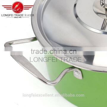 2016 3pcs Stainless Steel Color Steel Handle High Pot Set photo-2