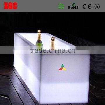 led lighted ice bucket / led bar wine cooler with remote