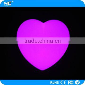 China supplier heart shaped RGB clear LED decoration light for wedding and party