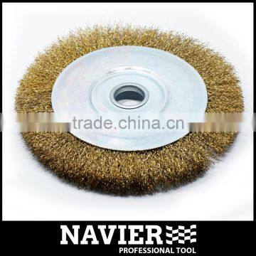 SWB-110 Big size Steel wire brush circular wire wheel brush bevel brush with arbor hole car vehicle cleaning tool