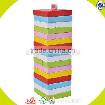 Wholesale Hot Sale 48 Pcs Wooden Toddler Stacking Bricks Toy Teaching Aid Wooden Toddler Stacking Bricks Toy W13D151 photo-5