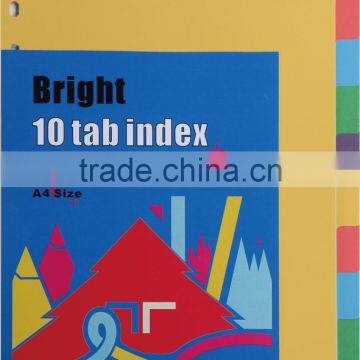 Bright Color 10 Tab Index