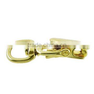 Solid Brass Swivel Eye Snap Hook With Clip, 5/8" Solid Brass Hook photo-3
