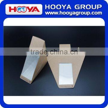 Disposable Brown Kraft Paper Sandwich Packing Box With Window,can Printing LOGO photo-3
