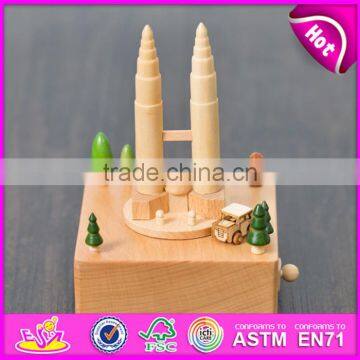 Handmade best toys wooden music boxes for toddlers W07B048