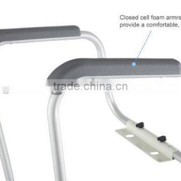 Adjustable Metal White Stand Alone Toilet Safety Rails photo-3