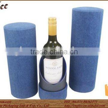 Elegant Cylinder Cardboard Wine Box, Wine Bottle Gift Box, Box Wine