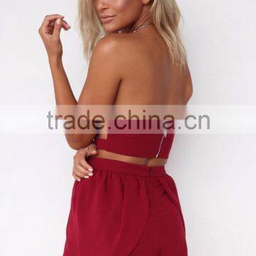 Woman Fashion 2 Piece Set Sexy Romper Latest Design Playsuit photo-4