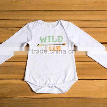 2017 Wholesale Kids Holiday Clothes Boutique Baby Valentines Cotton Long Sleeves Romper photo-5