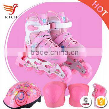 WSJ-X09 2017 Wholesale Customize Kids Wheel Safety Sport Roller Skate Led Shoes photo-3