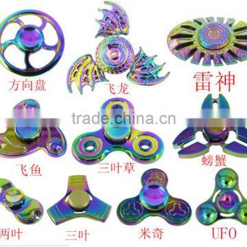 New Design Rainbow Color Hand Fridget Spinners Dazzle Color Metal Finger Spinners Toys Colorful Hand Spinner Relax Toys Gifts photo-2