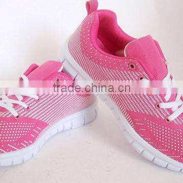 2017 Pink and White Offset Printing Upper Sport Women Shoes photo-2