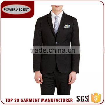 Fashion 2 Button Polyester Viscose Men'S Suit For Wedding photo-2