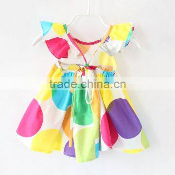 ShiJ Baby Girls Dresses Colorful Polka Dots Ruffles Kids Clothes photo-6