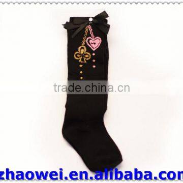 Bowknot Heart Printed Young Girls Tights photo-4