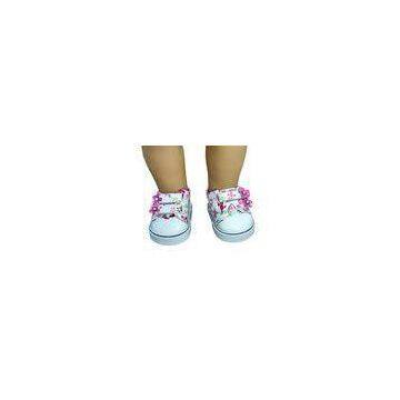 Print Flower Cotton Doll Sneakers , 18 inch Doll Sneakers for Madame Alexander Dolls