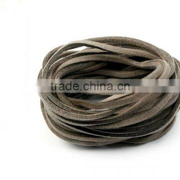 Medium Grey Faux Suede Lace Cord DIY Jewelry 2.5mmx1mm