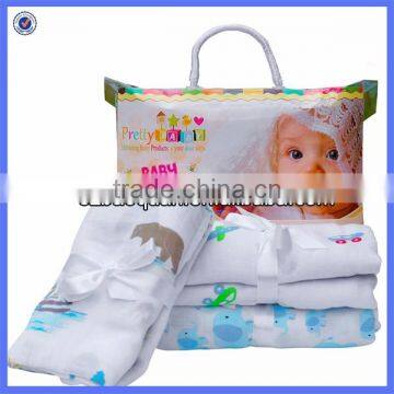 Super hot custom design 100% cotton baby muslin swaddle blanket