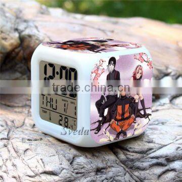 Hot Selling Plastic LED Alarm Clock, Naruto Character Design Digital Clock for Sale, LED Digital Alarm Clock Cheap Price photo-3