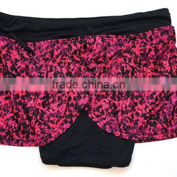 Directly Sale Women Double-deck Waistband Yoga Training Shorts photo-2